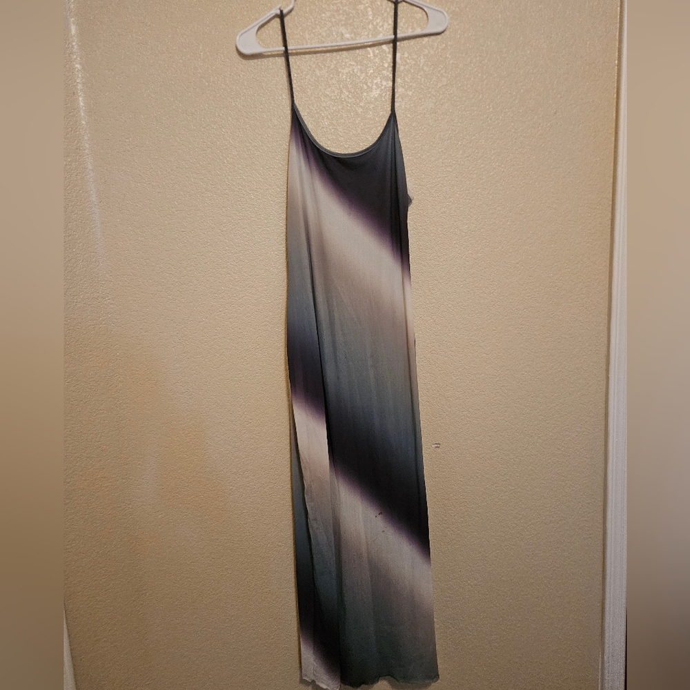 Maxi Ombre Nude Tones Pattern Dress